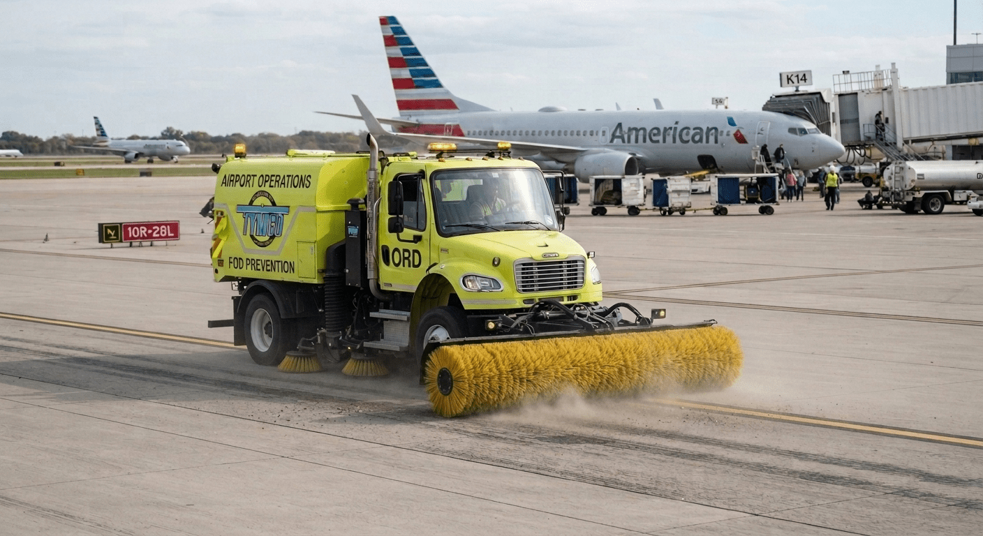 Wafer Brushes Sweeping Airport