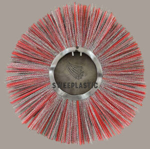 poly mixed steel wires wafer brush