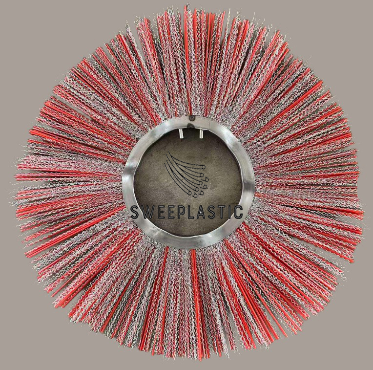 poly mixed steel wires brush